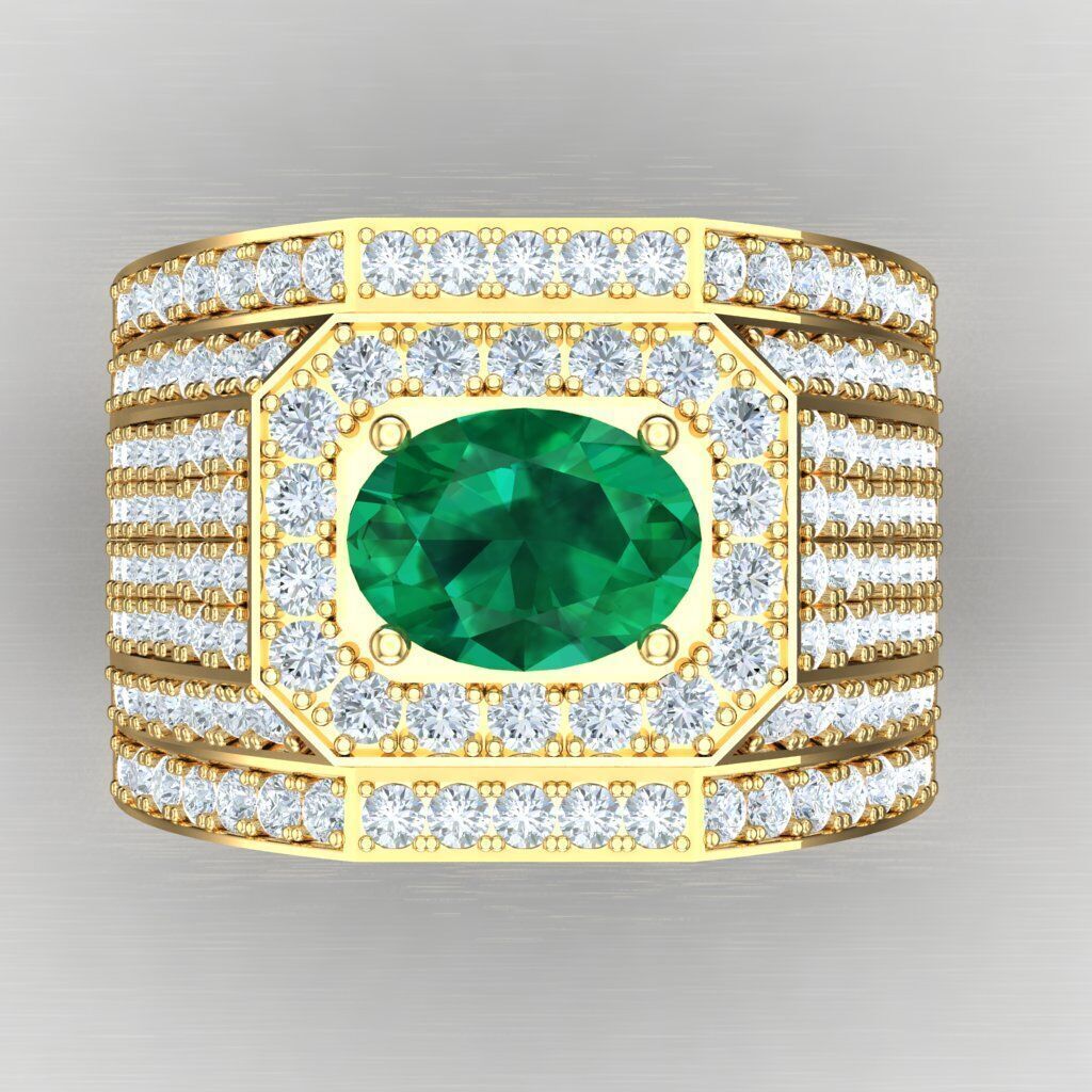 Elite Men Rings Collection 4MR076 3D print model_10