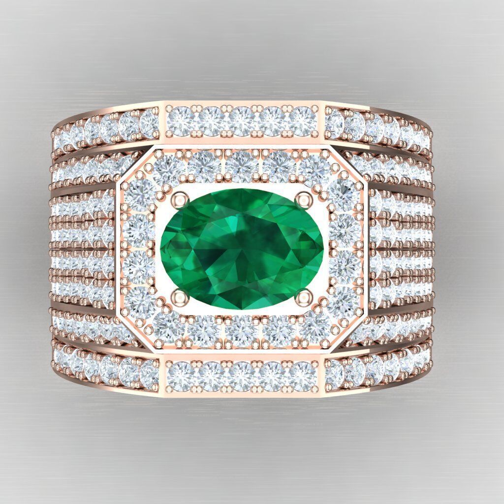 Elite Men Rings Collection 4MR076 3D print model_9