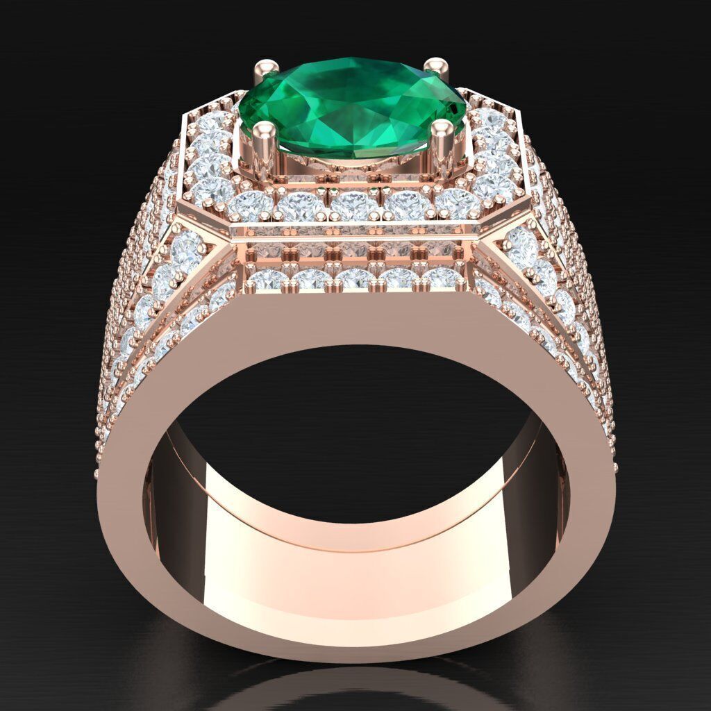 Elite Men Rings Collection 4MR076 3D print model_3