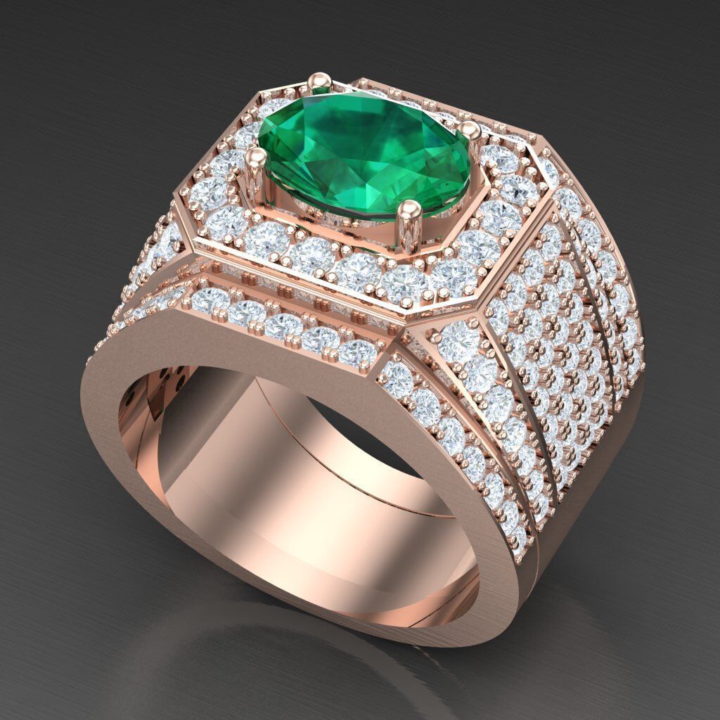 Elite Men Rings Collection 4MR076 3D print model_5