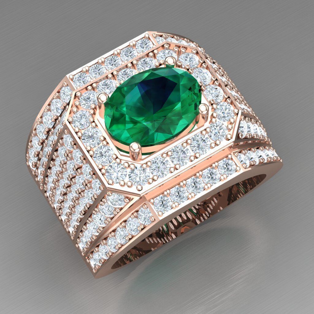 Elite Men Rings Collection 4MR076 3D print model_11