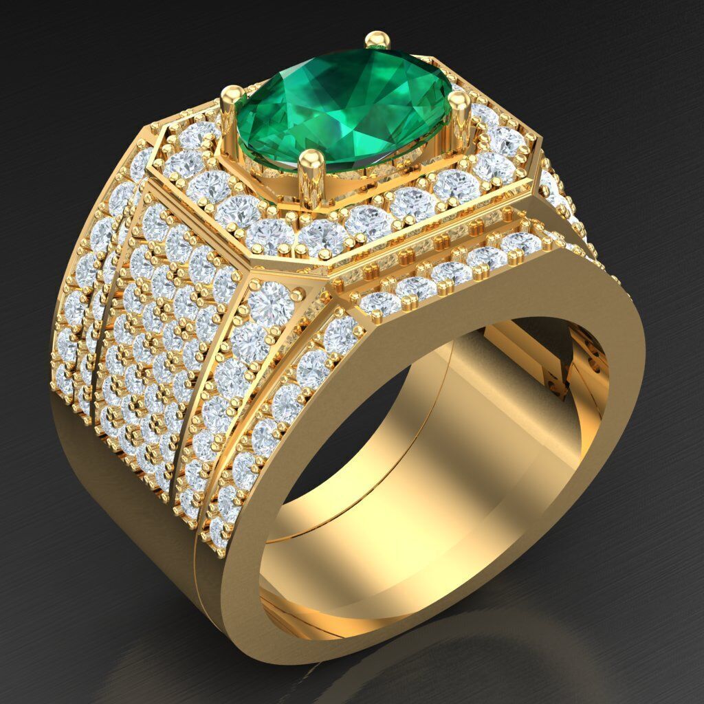 Elite Men Rings Collection 4MR076 3D print model_2