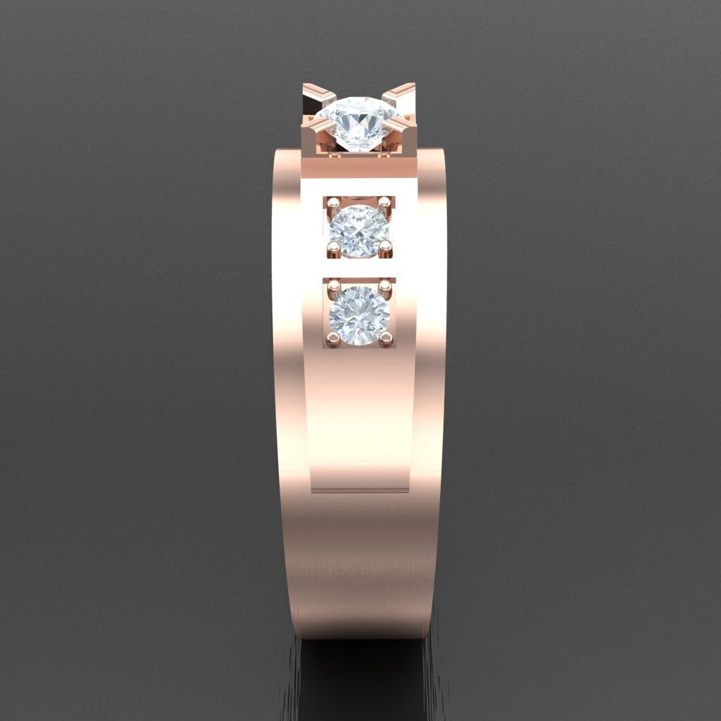 Elite Men Rings Collection 4MR075 3D print model_12