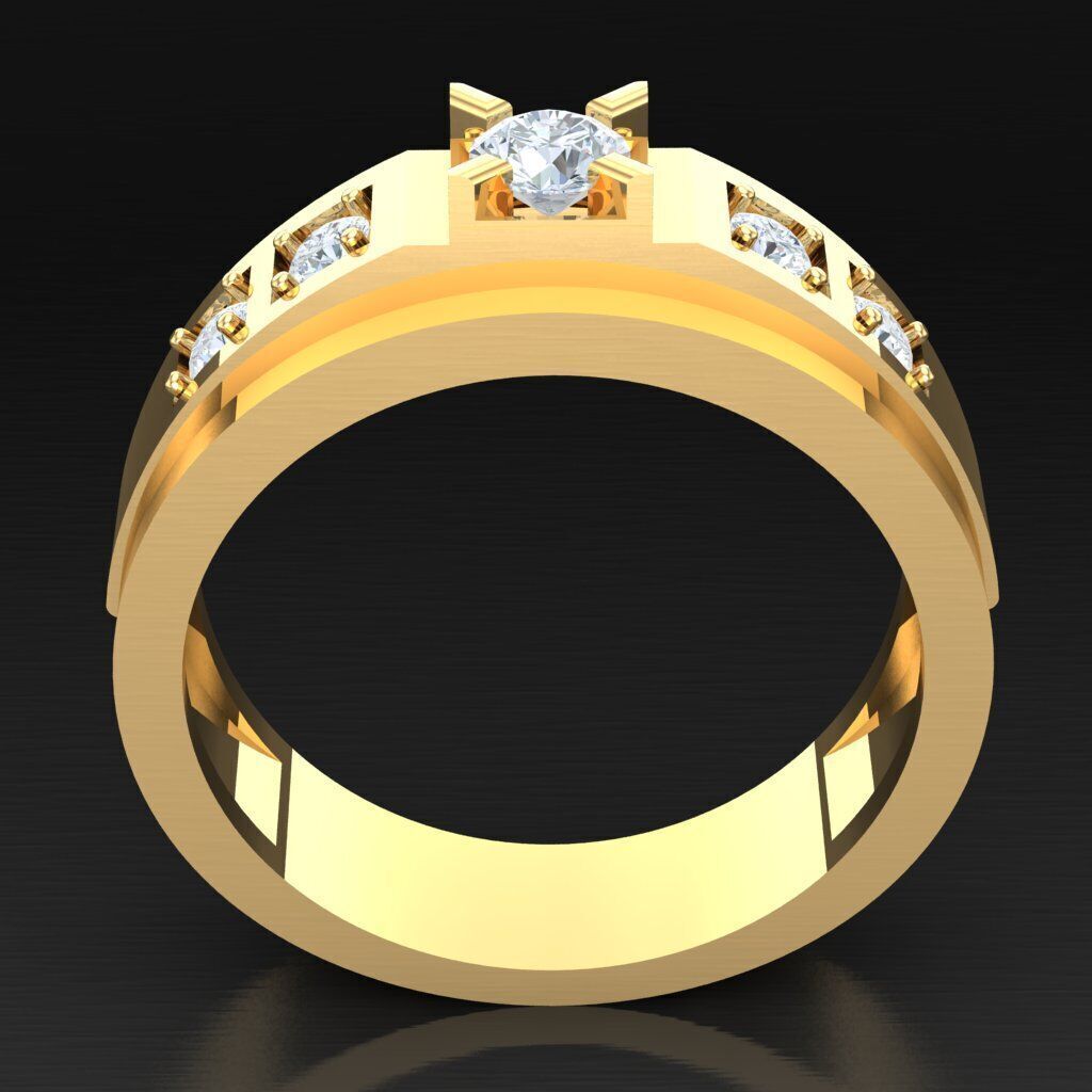 Elite Men Rings Collection 4MR075 3D print model_4