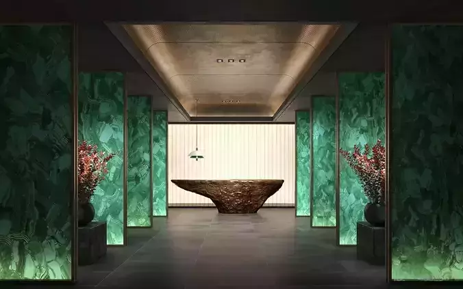 Modern hotel corridor