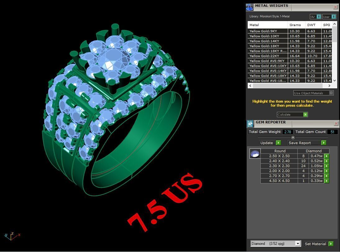 Elite Men Rings Collection 4MR071 3D print model_1