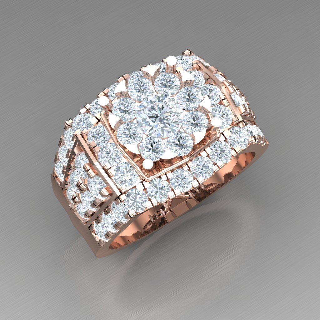 Elite Men Rings Collection 4MR071 3D print model_11