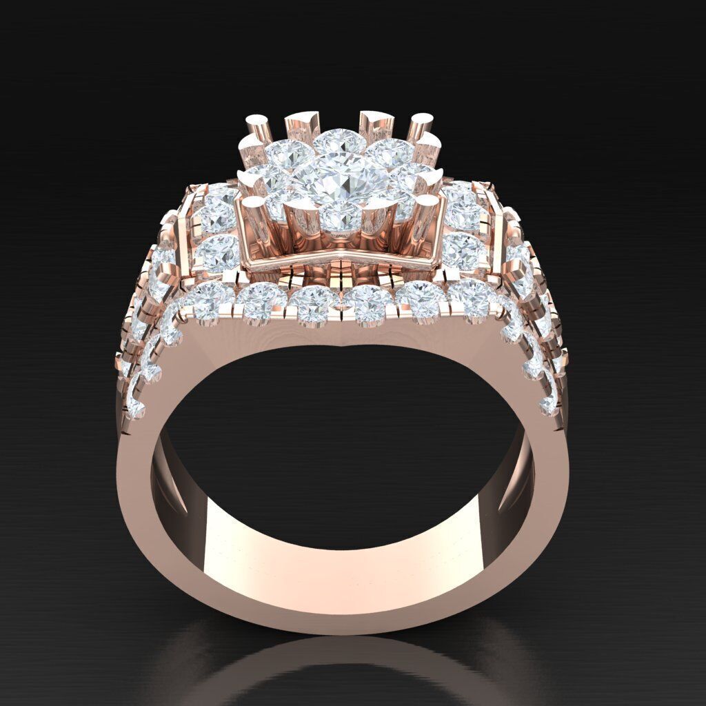 Elite Men Rings Collection 4MR071 3D print model_3