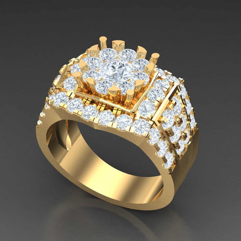 Elite Men Rings Collection 4MR071 3D print model_8