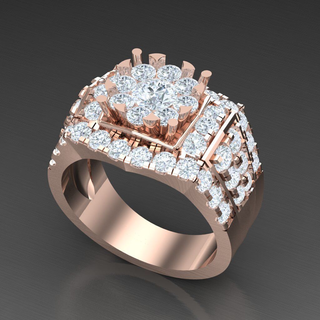 Elite Men Rings Collection 4MR071 3D print model_5