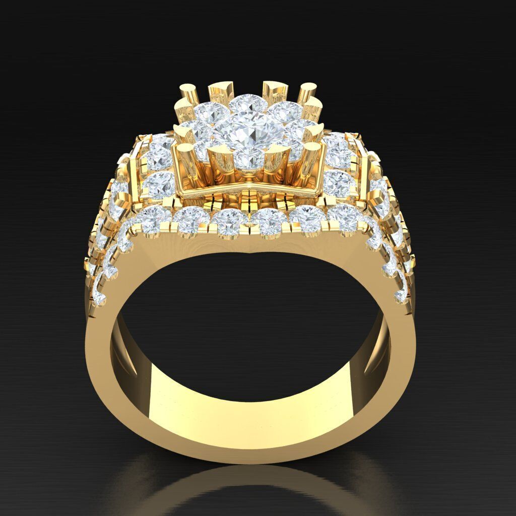 Elite Men Rings Collection 4MR071 3D print model_4