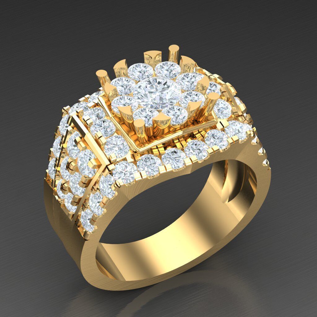 Elite Men Rings Collection 4MR071 3D print model_2