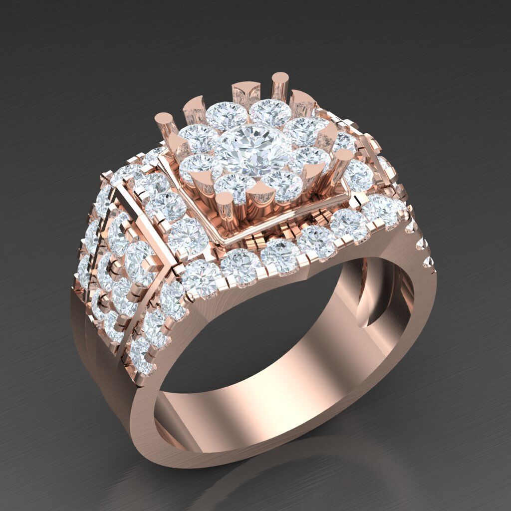Elite Men Rings Collection 4MR071 3D print model_7