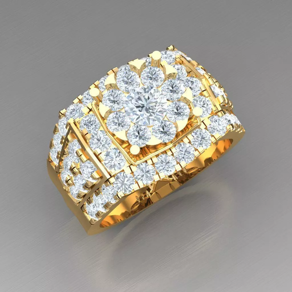 Elite Men Rings Collection 4MR071 3D print model_0