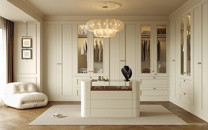 Modern cloakroom 3D model