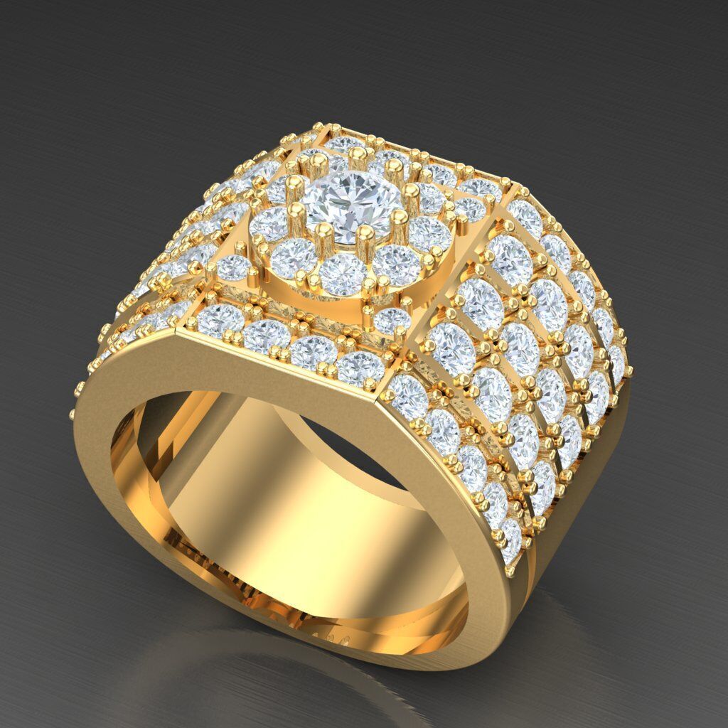 Elite Men Rings Collection 4MR069 3D print model_8