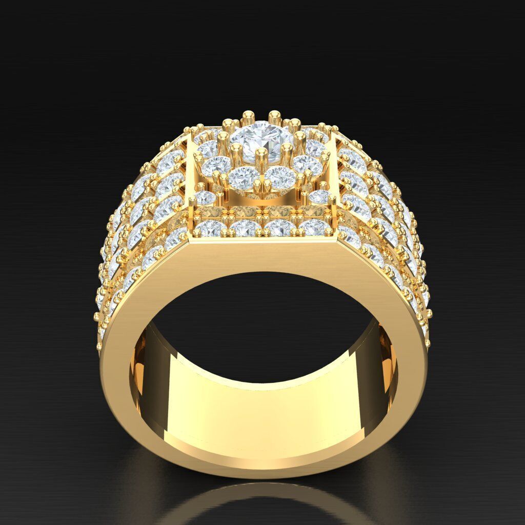 Elite Men Rings Collection 4MR069 3D print model_4