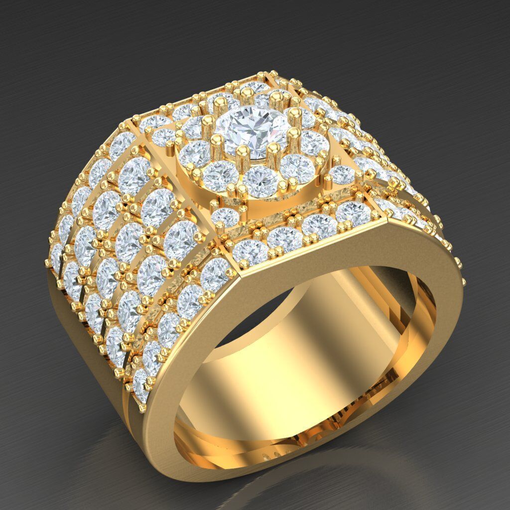 Elite Men Rings Collection 4MR069 3D print model_2