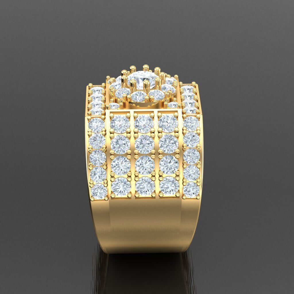 Elite Men Rings Collection 4MR069 3D print model_13