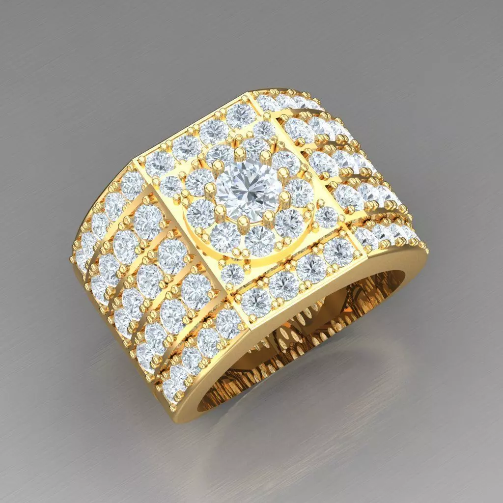 Elite Men Rings Collection 4MR069 3D print model_0