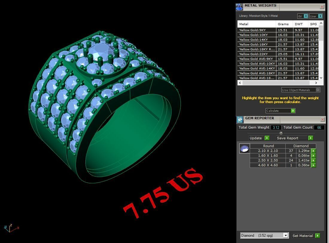 Elite Men Rings Collection 4MR069 3D print model_1