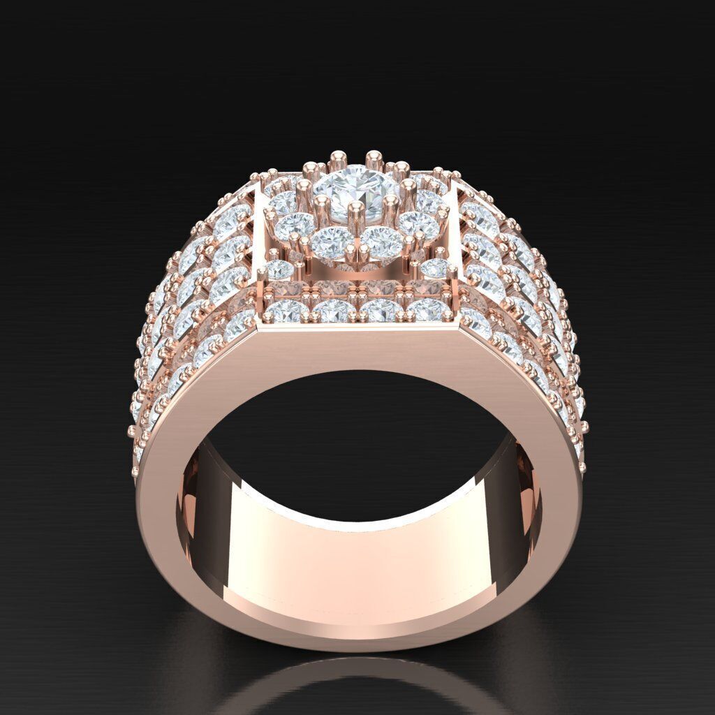 Elite Men Rings Collection 4MR069 3D print model_3