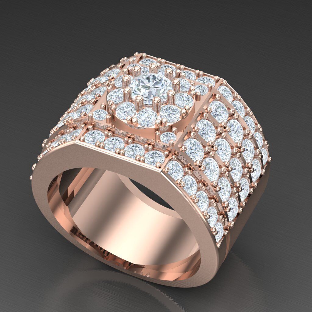 Elite Men Rings Collection 4MR069 3D print model_5