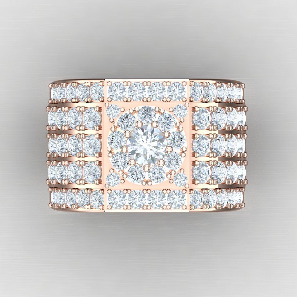 Elite Men Rings Collection 4MR069 3D print model_9