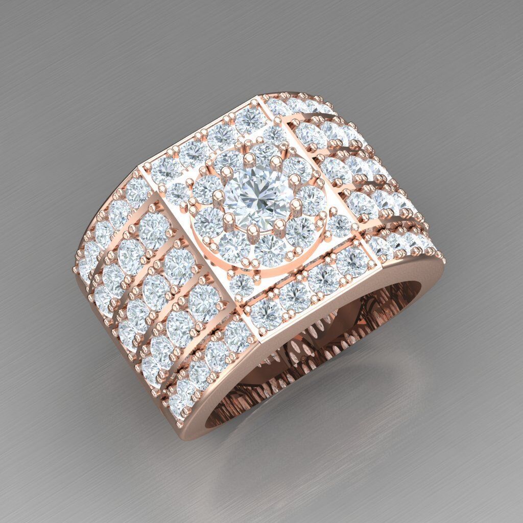 Elite Men Rings Collection 4MR069 3D print model_11