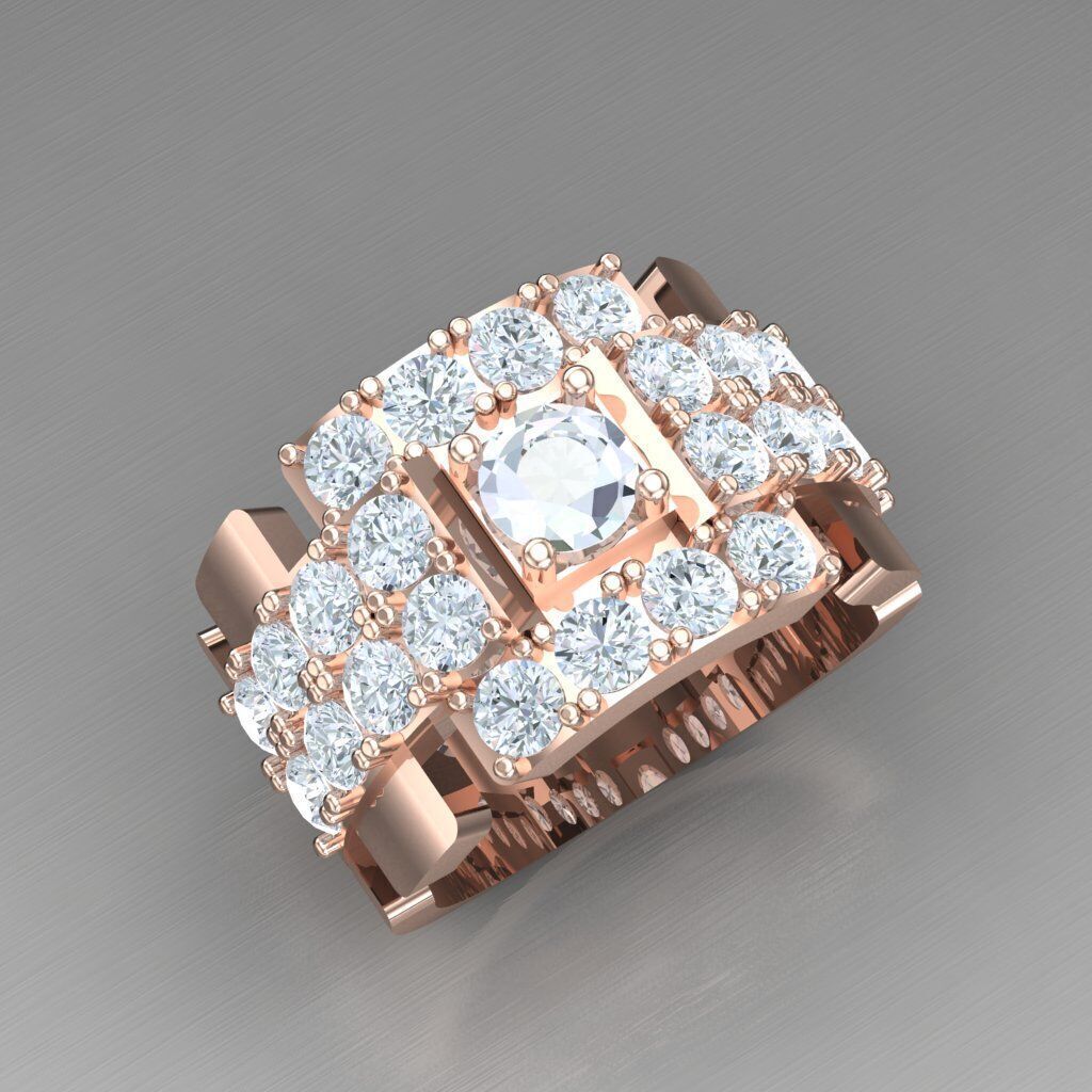 Elite Men Rings Collection 4MR062 3D print model_10