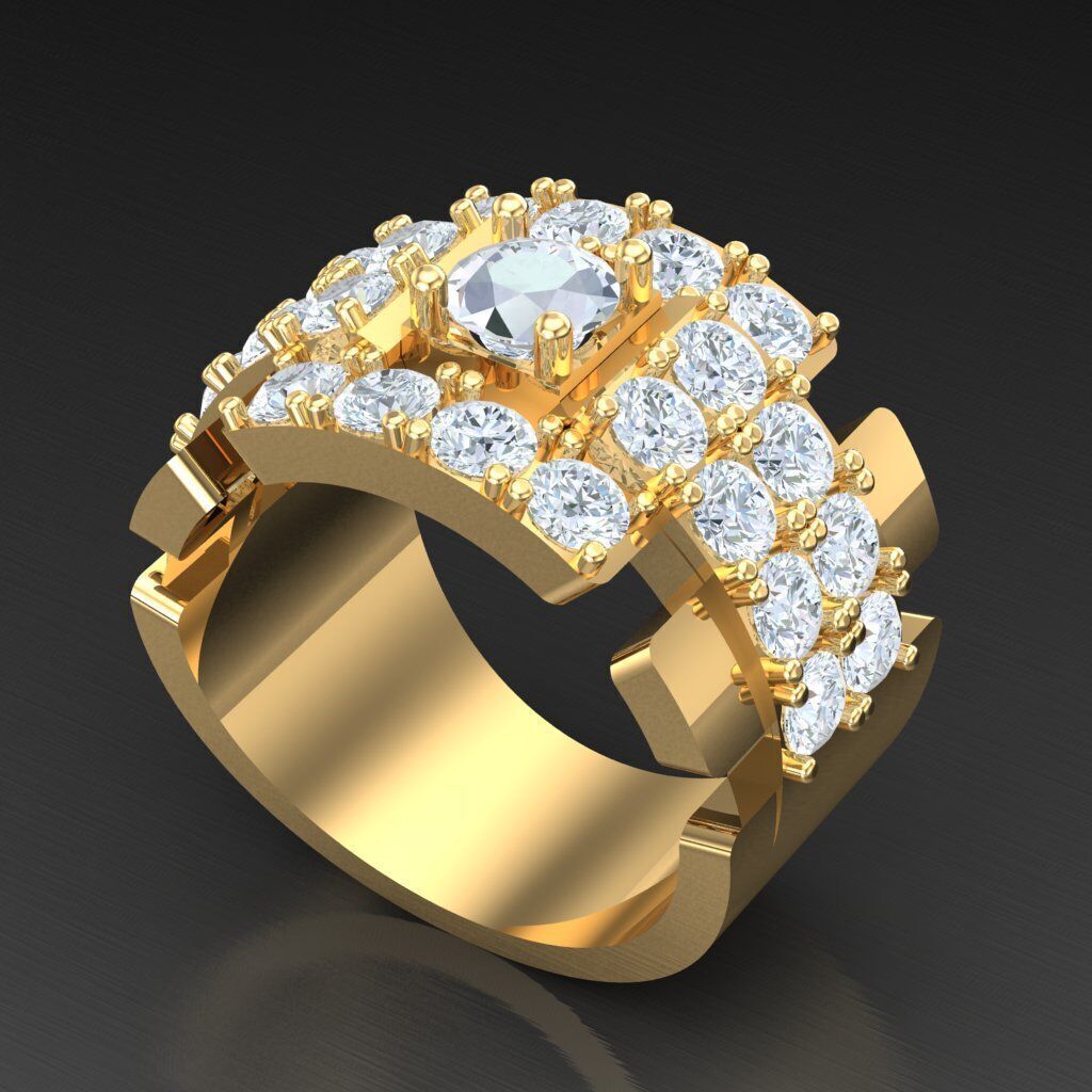 Elite Men Rings Collection 4MR062 3D print model_7