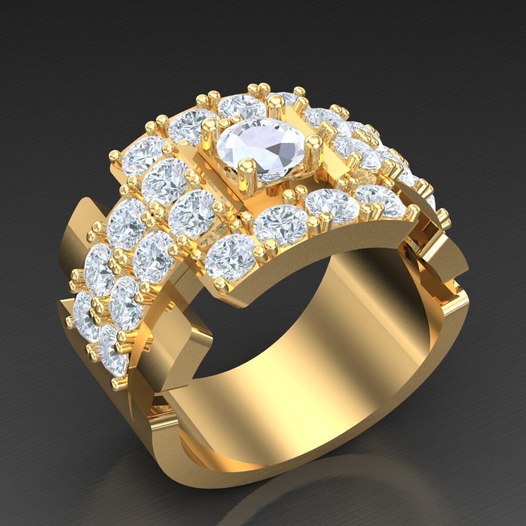 Elite Men Rings Collection 4MR062 3D print model_2