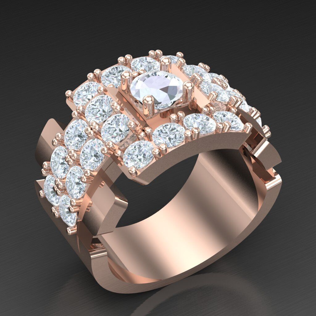 Elite Men Rings Collection 4MR062 3D print model_6