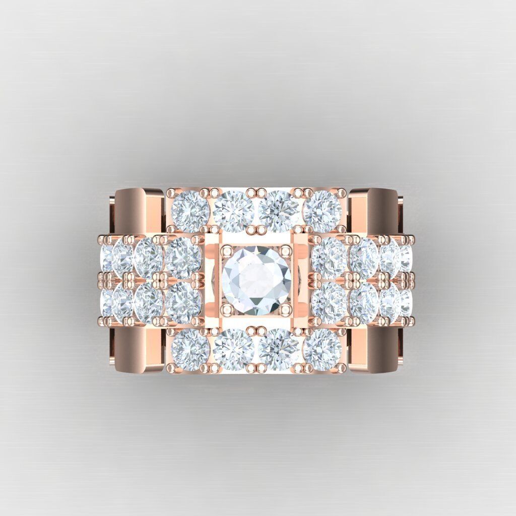 Elite Men Rings Collection 4MR062 3D print model_8