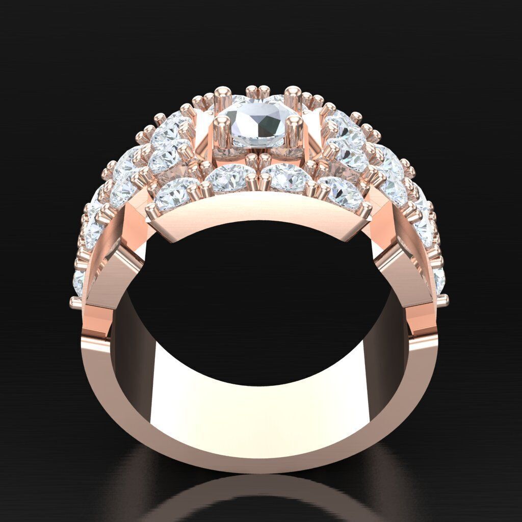 Elite Men Rings Collection 4MR062 3D print model_3