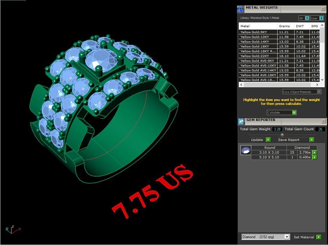 Elite Men Rings Collection 4MR062 3D print model_1