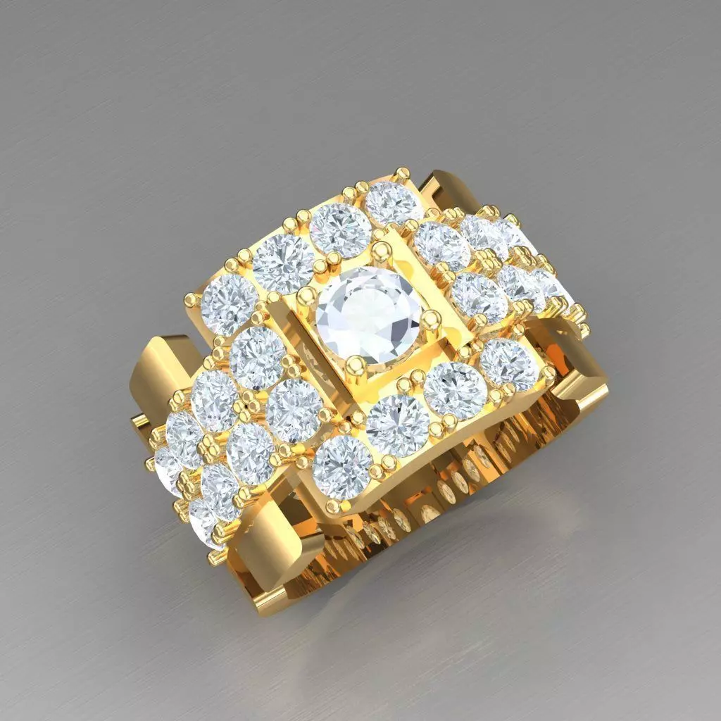 Elite Men Rings Collection 4MR062 3D print model_0