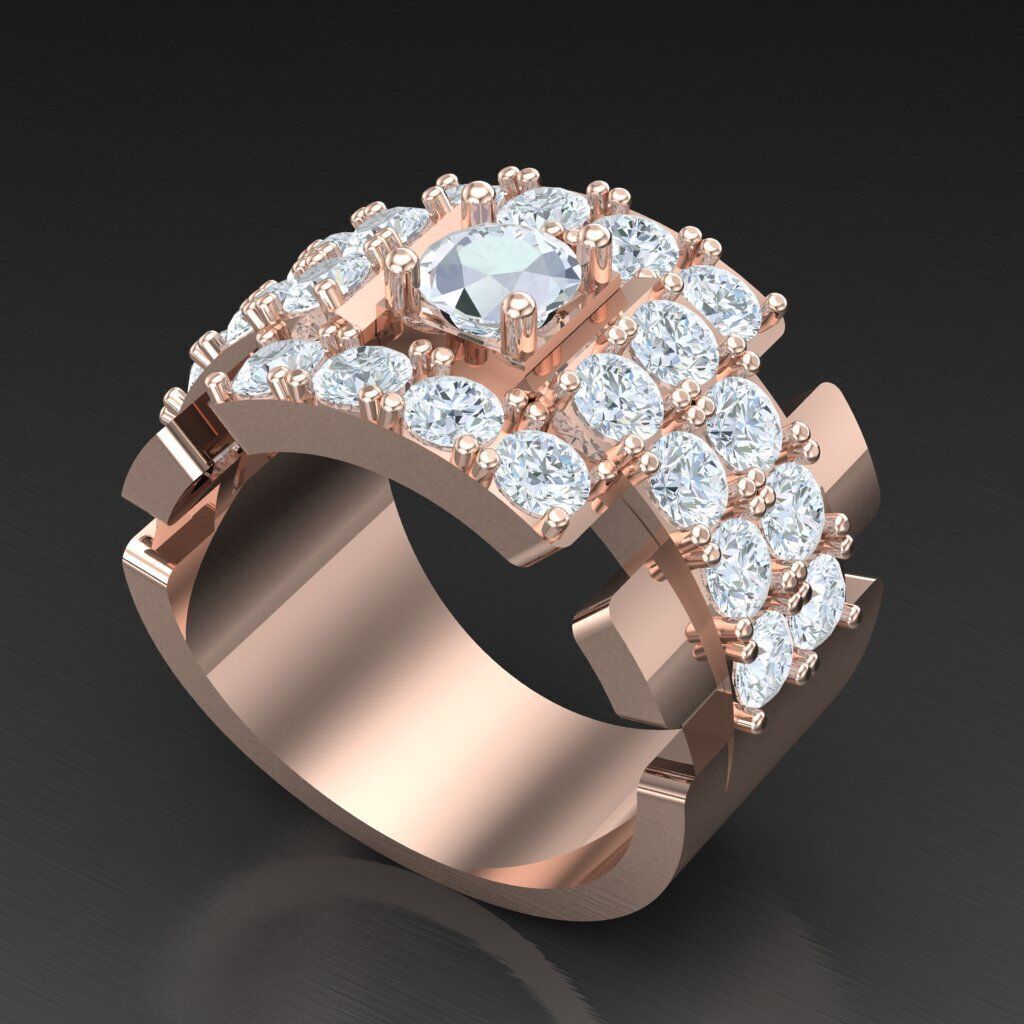 Elite Men Rings Collection 4MR062 3D print model_5