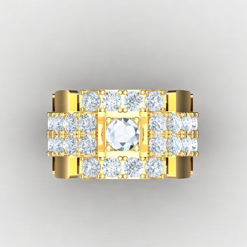 Elite Men Rings Collection 4MR062 3D print model_9