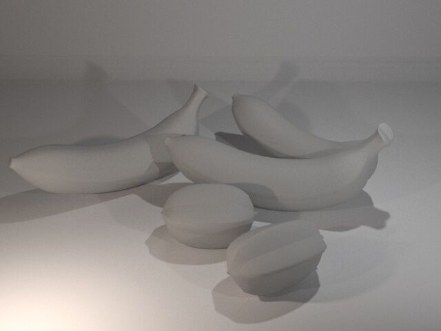 Carambola with Banana Low-poly 3D model_5