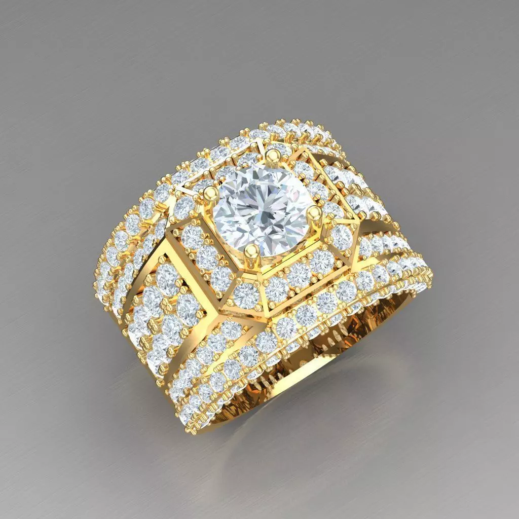 Elite Men Rings Collection 4MR059 3D print model_0