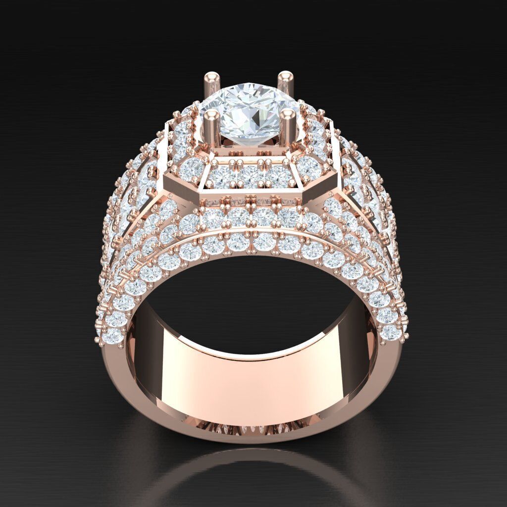 Elite Men Rings Collection 4MR059 3D print model_2