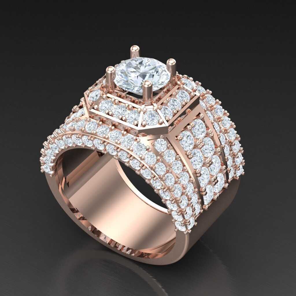 Elite Men Rings Collection 4MR059 3D print model_3