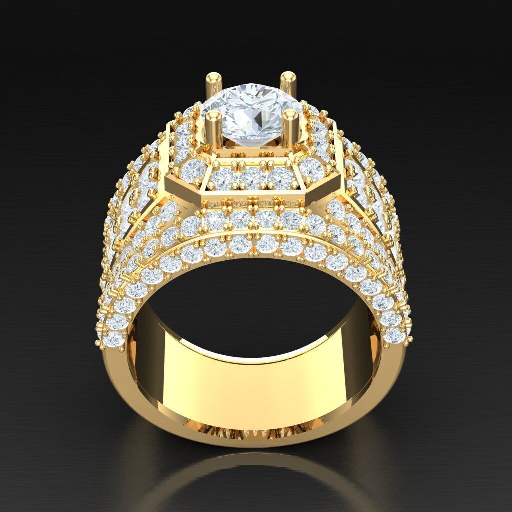 Elite Men Rings Collection 4MR059 3D print model_6