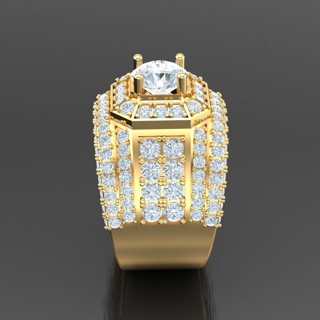 Elite Men Rings Collection 4MR059 3D print model_12