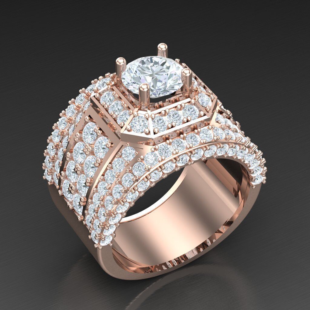 Elite Men Rings Collection 4MR059 3D print model_4