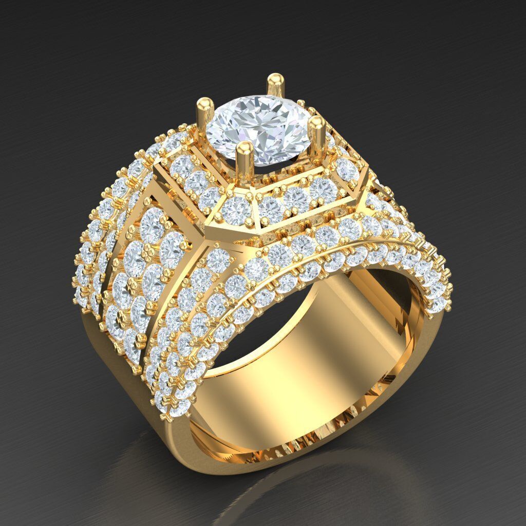 Elite Men Rings Collection 4MR059 3D print model_5