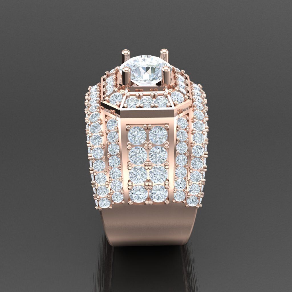 Elite Men Rings Collection 4MR059 3D print model_11