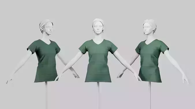 Female T-Shirt 01 Dark Green