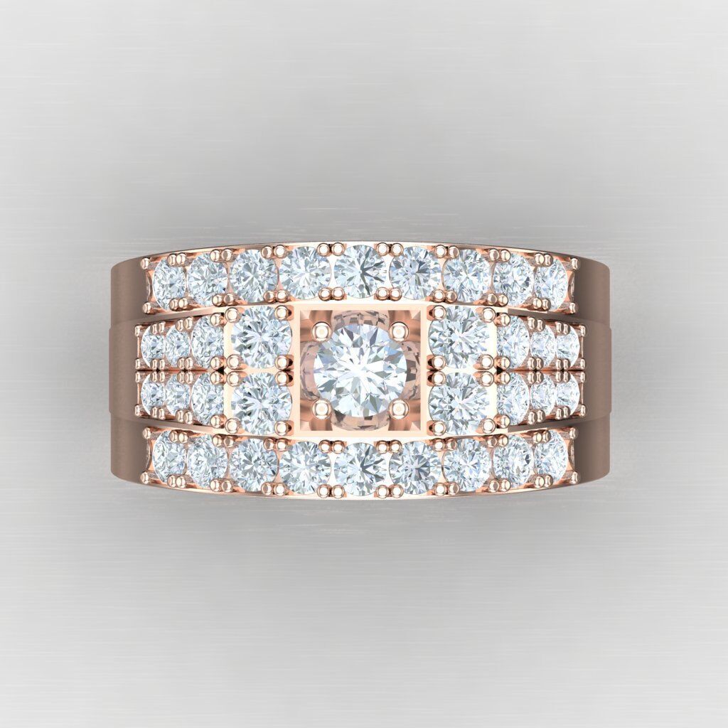 Elite Men Rings Collection 4MR054 3D print model_9